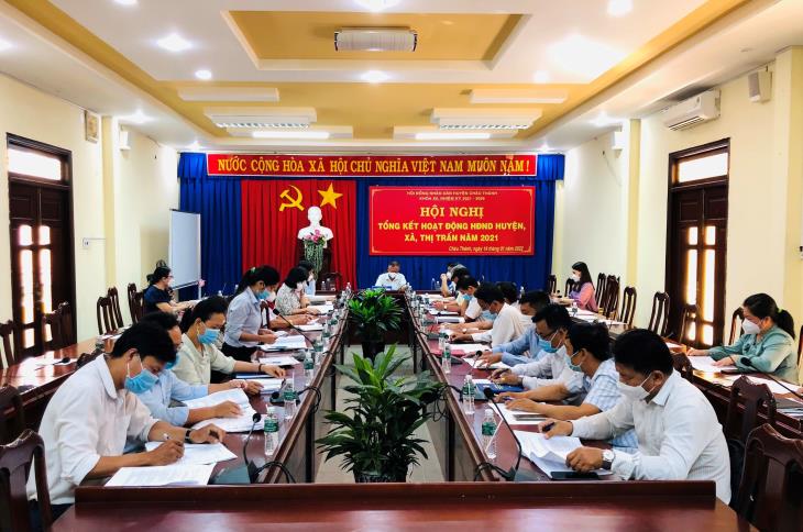 Hội đồng nhân dân huyện Châu Thành: Tổng kết hoạt động HĐND huyện, xã, thị trấn năm 2021